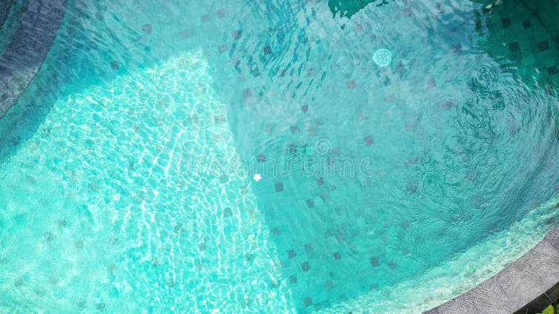 Top View Of Blue And Bright Ripple Water And Surface In Swimming Pool Beautiful Motion Gentle