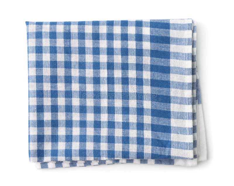 Top View of Blue Cotton Kitchen Napkin Stock Photo Image of dishcloth
