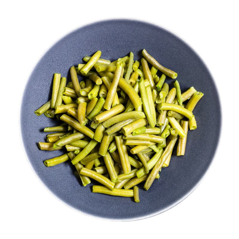 Top View of Boiled Green Beans on Plate Isolated Stock Photo Image of serving, french 208744712