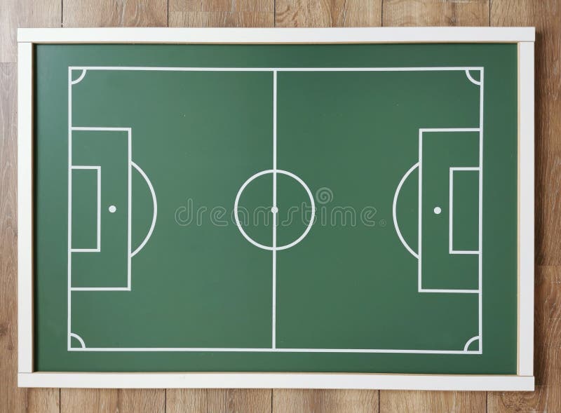 Top View of Brazilian Button Soccer Field Toy Stock Image Image of