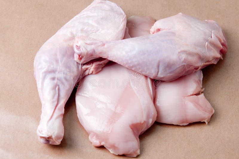 Top View of Chicken Breast and Legs on Baking Paper Stock Image Image of animal, breast 262086379