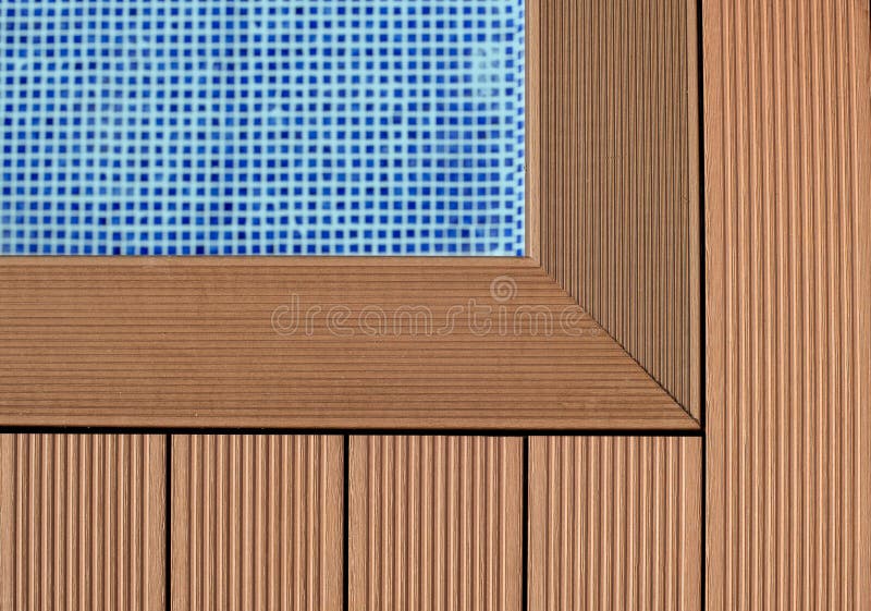 Top View of the Composite Deck Installed on the Edge of the Swimming