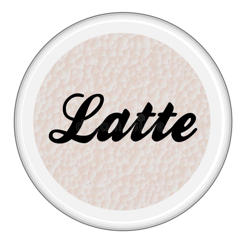Latte Coffee Icon stock vector. Illustration of americana 139256744