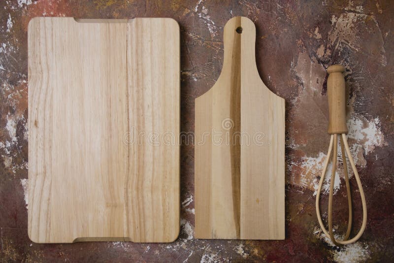 Top View of Cutting Boards and Kitchen Tools Stock Photo Image of tool, table 105324204