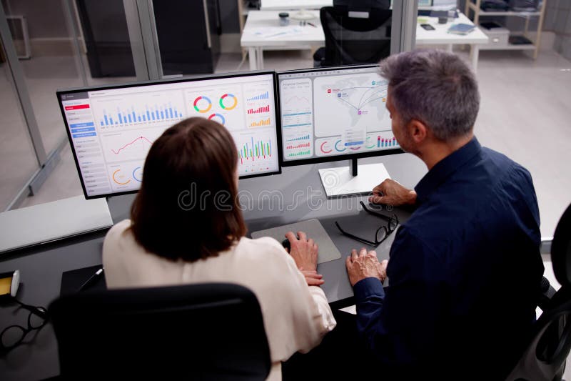 Top View Dashboard: Analyst\'s KPI Analytics royalty free stock photos