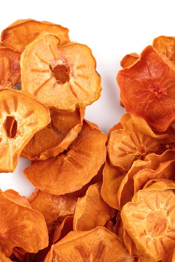 Top View of Dried Apple Chips Isolated on White Stock Photo Image of