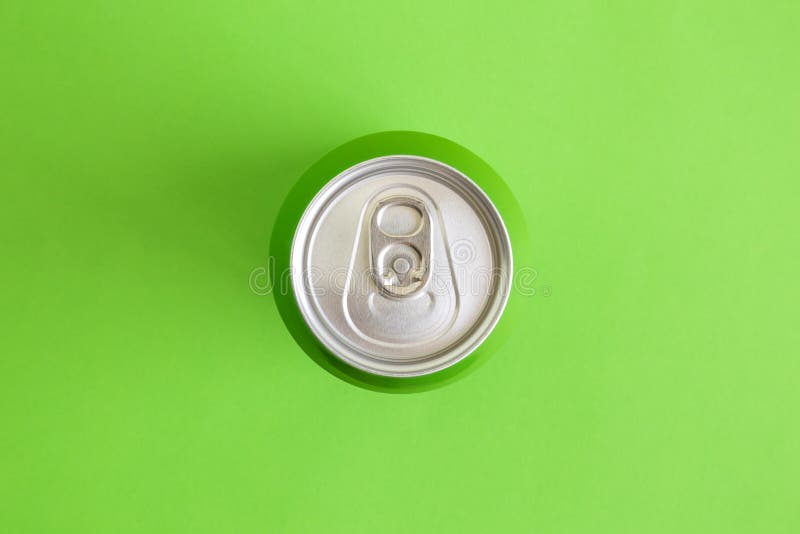 Flat Lay of Aluminum Can and Colorful Drinking Straws on Pastel