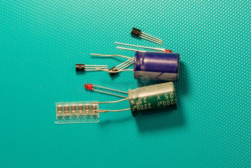 Top View of an Electronic Component, Such As a Transistor, Capacitor