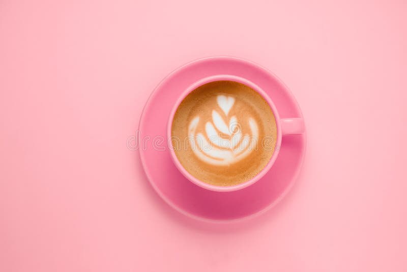 Latte Heart Clipart Pink