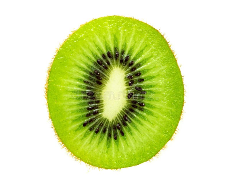 Top view fresh kiwi isolated on the white background