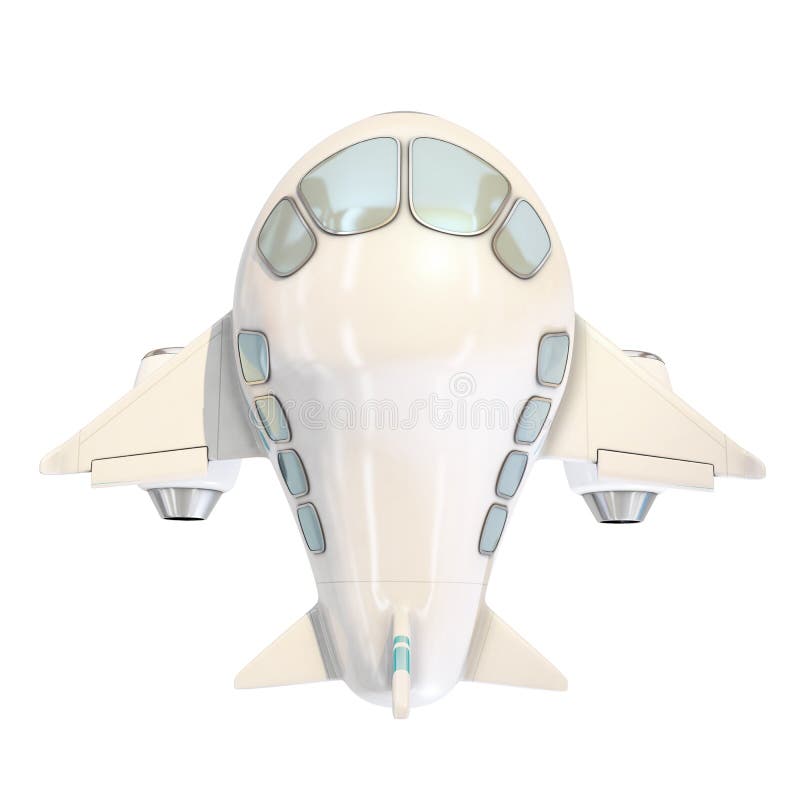 Top view of a funny plane royalty free illustration