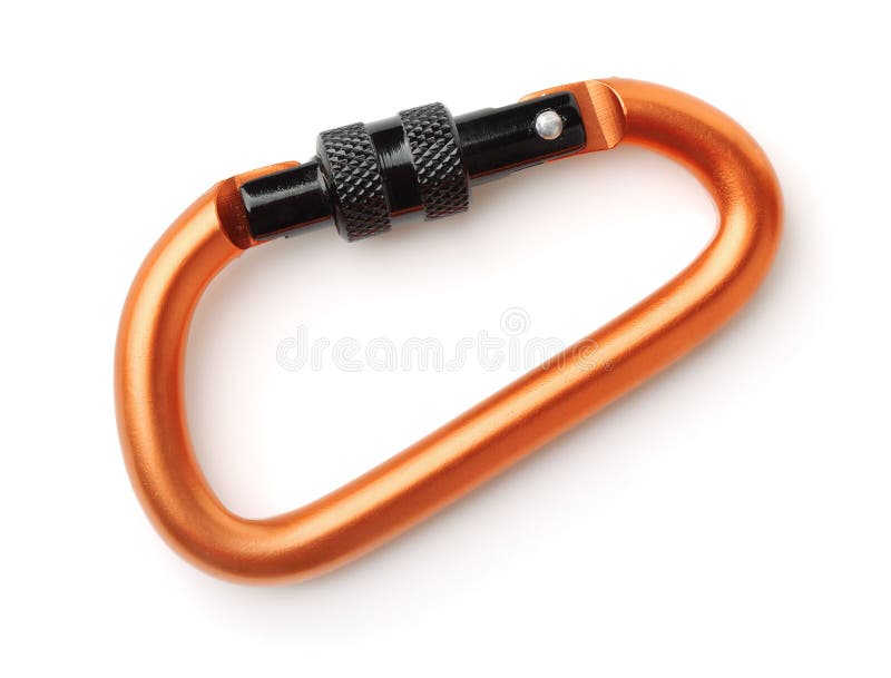 Top view of heavy duty carbine hook royalty free stock photography Top view of heavy duty carbine hook royalty free stock photography