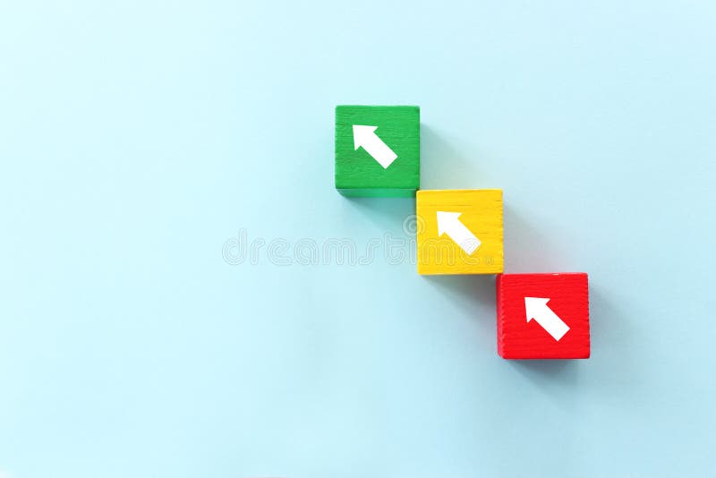 Top view image of arrows on textured paper background