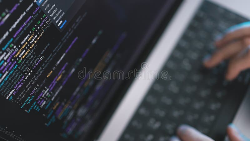 C++ Code Writing (close Up on a TFT Screen) Stock Footage - Video of ...
