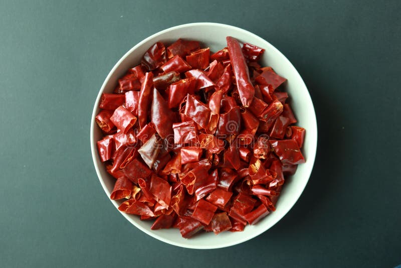 Top View of Large Chili Flakes on a Bowl on Table Stock Image Image of freshness, mexican