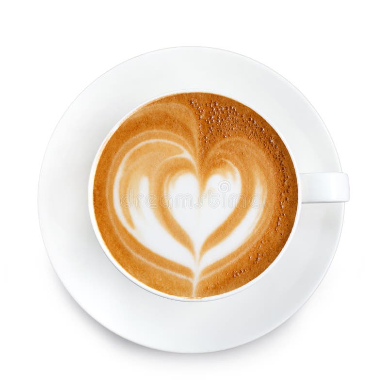Top view latte art coffee stock photo. Image of food - 73040466