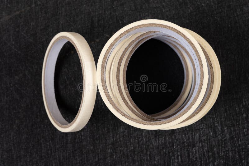 Top View Masking Tapes on Dark Background Stock Image Image of ripped