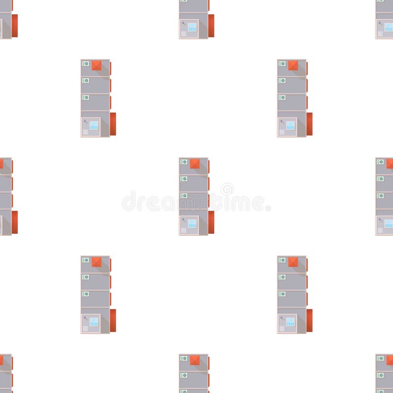 Top view of modern building pattern seamless vector royalty free illustration