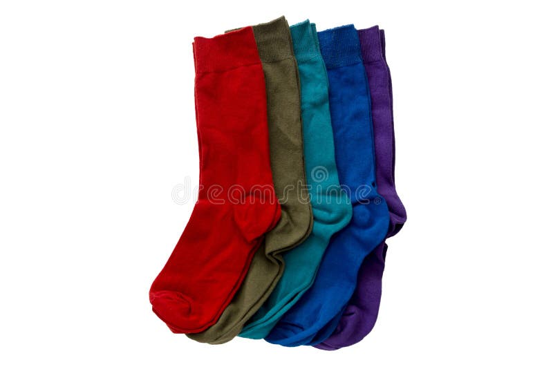Pair of Purple Socks Isolate on White Background. Stock Image - Image ...