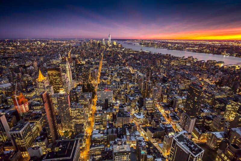 Top view of New York City stock image. Image of downtown - 60681867