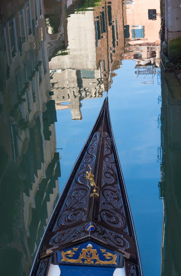 Top view of the nose of the gondola stock image Top view of the nose of the gondola stock image