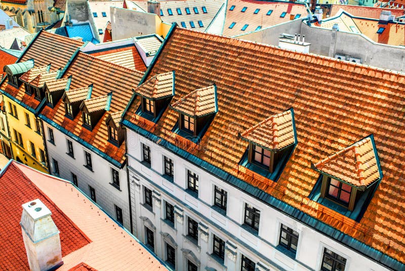 Top view on the old buildings in Bratislava