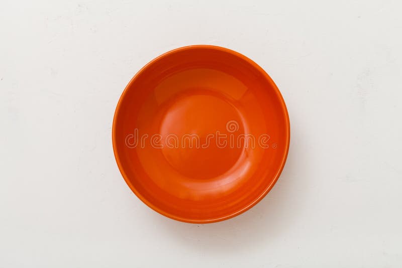 Top View of Orange Bowl on Plastering Plate Stock Image Image of