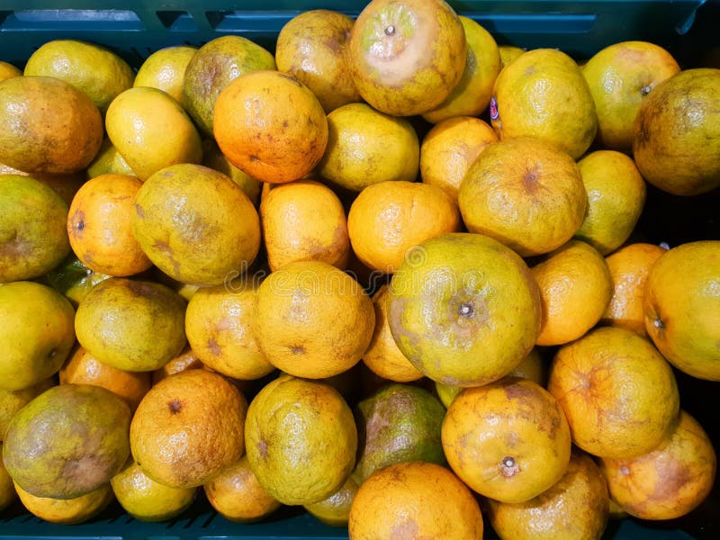 Top view of orange fruit as a background on market stand in Thailand. royalty free stock photography Top view of orange fruit as a background on market stand in Thailand. royalty free stock photography