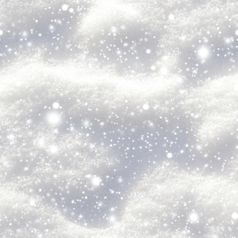 Top view photo of soft snow with scattered glitter, seamless texture royalty free stock photography