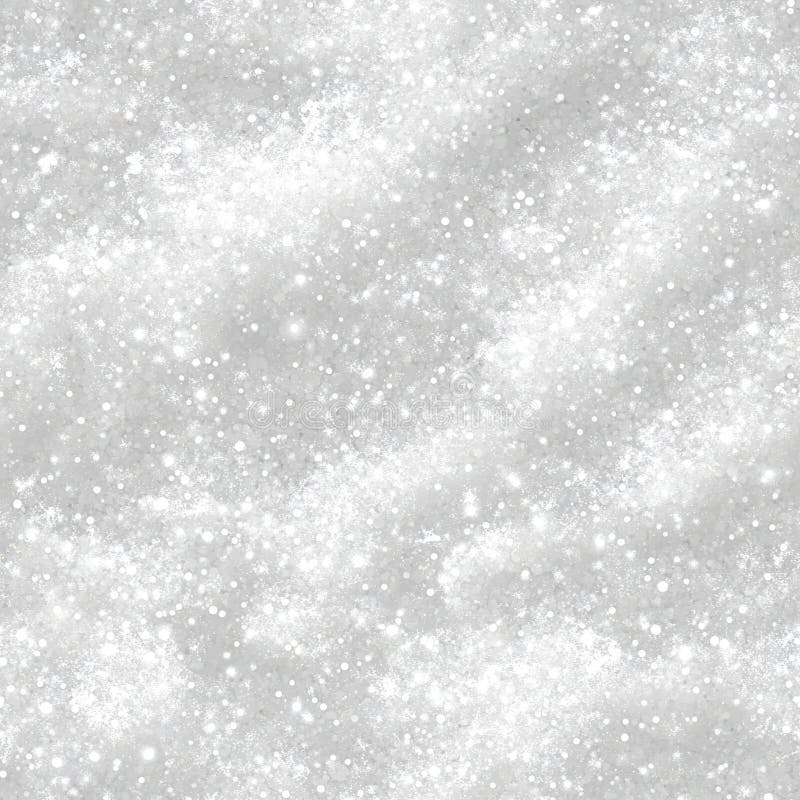 Top view photo of soft snow with small patches of glitter, seamless texture stock photos