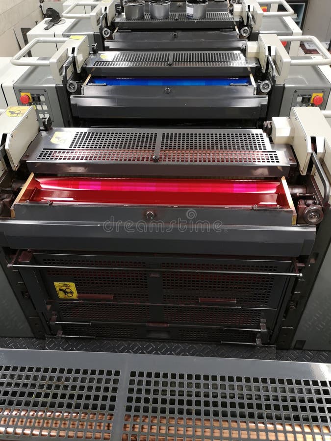 Top view of the printing press. stock photography Top view of the printing press. stock photography