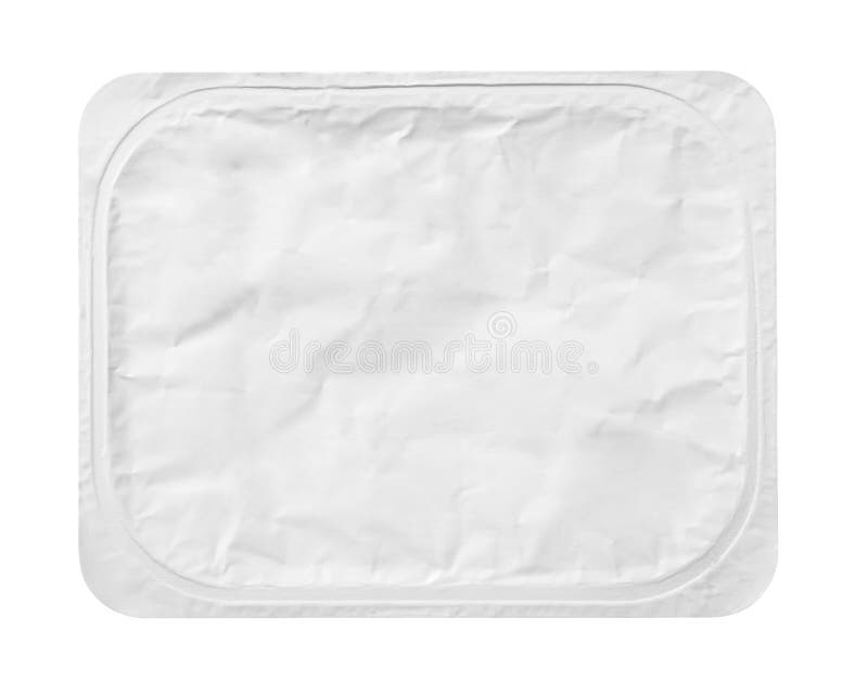 Top View of Rectangular Aluminum Foil Cover Food Tray Isolated on White Stock Image Image of