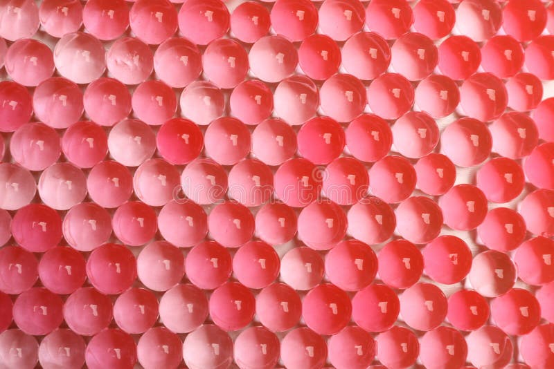 Top View of Red Vase Filler As Background. Water Beads Stock Image