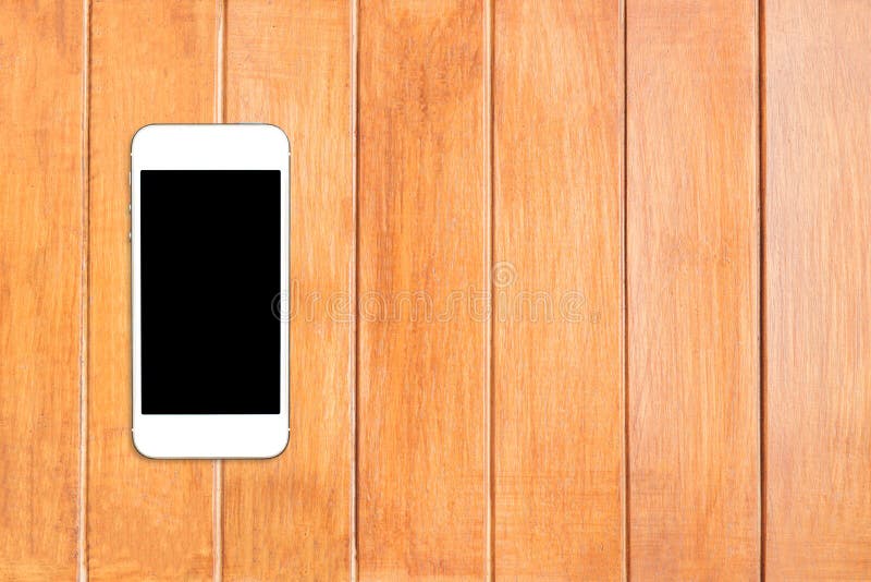 Top view smartphone mock up template with black screen. stock images