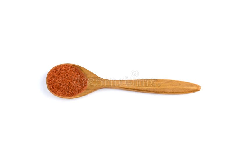 top view of a spoon of sandal wood with red ground pepper royalty free stock photo top view of a spoon of sandal wood with red ground pepper royalty free stock photo