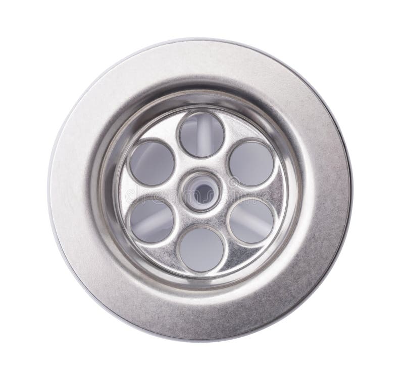 Top View of Stainless Steel Sink Drain Stock Photo Image of bath