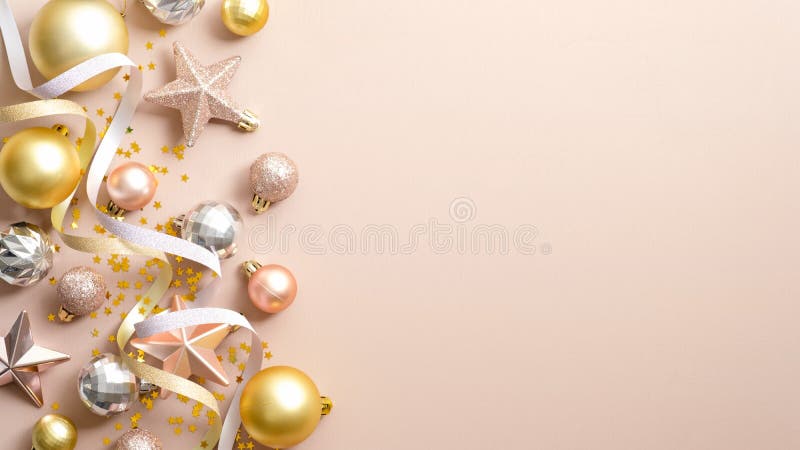 Ivory and Silver Christmas Ornaments Stock Photo - Image of detail ...