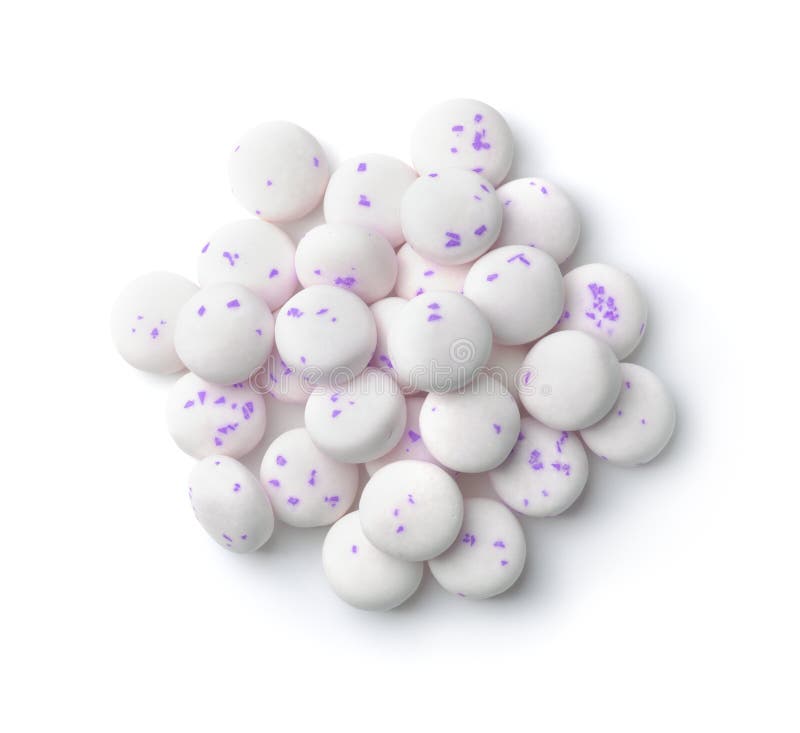 Top view of sugar free mint chewing gum stock photos