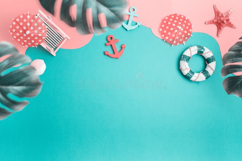 Top view tropical sea beach background. Minimal summer vacation concept royalty free stock image