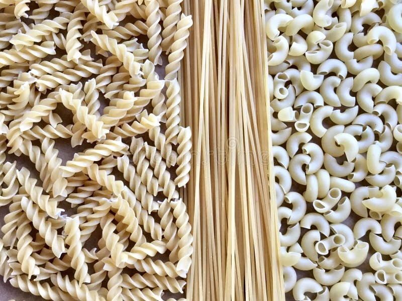 Elbow, Spaghetti, Farfalle, Noodle Pasta Collage Stock Photo Image of