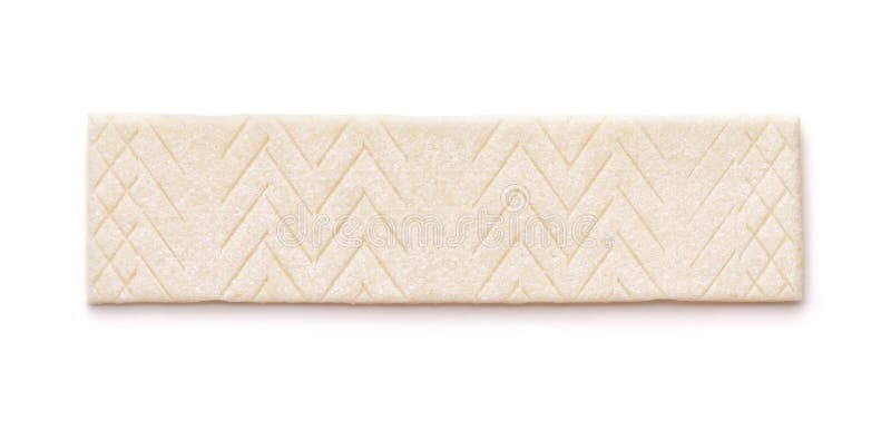 Top view of unwrapped sugar free chewing gum stick royalty free stock photo