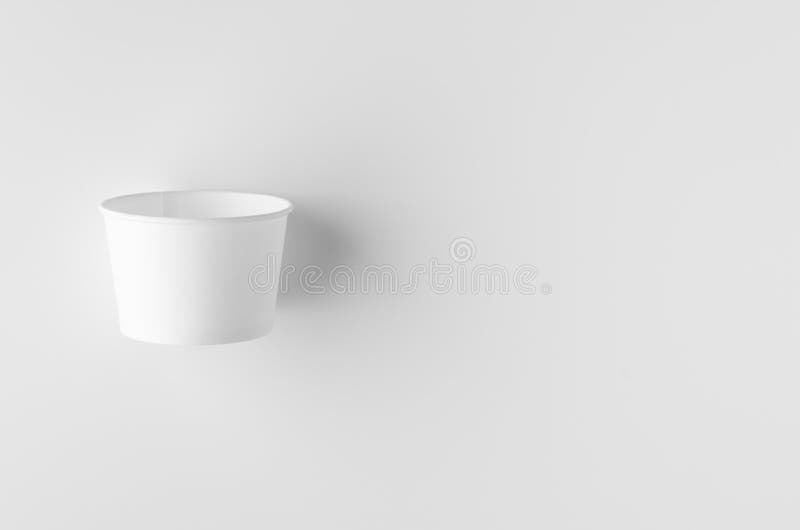 Download Top View Of A White Ice Cream Paper Cup Mockup Stock Photo Image Of Food Soft 176245716