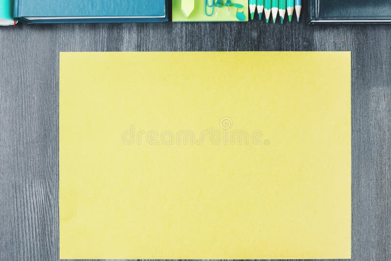 Empty yellow sheet royalty free stock photos