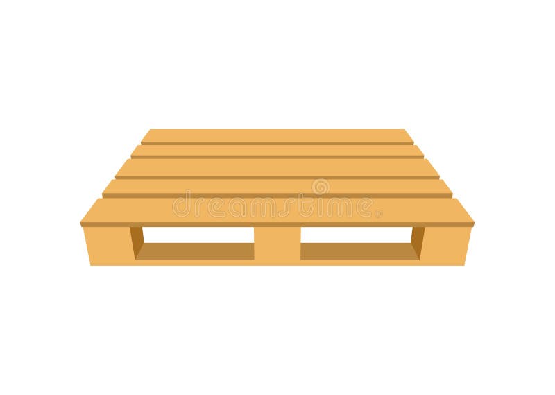 Top view on wooden pallet made of planks, cartoon flat vector illustration isolated on white background. Industrial timber pallet for heavy goods storage in warehouse. Top view on wooden pallet made of planks, cartoon flat vector illustration isolated on white background. Industrial timber pallet for heavy goods storage in warehouse.