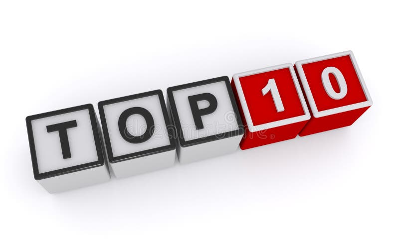 Top 10 word blocks stock illustration. Illustration of review - 186851528