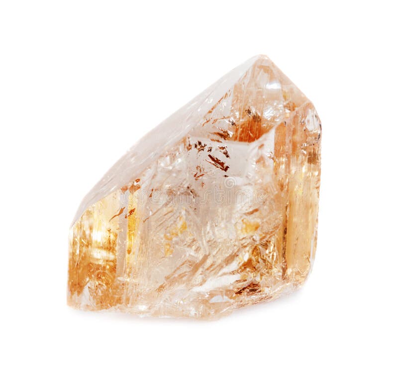 Topaz on a White Background Stock Image - Image of collection, nature