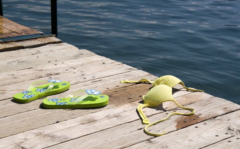 Topless at the beach royalty free stock images