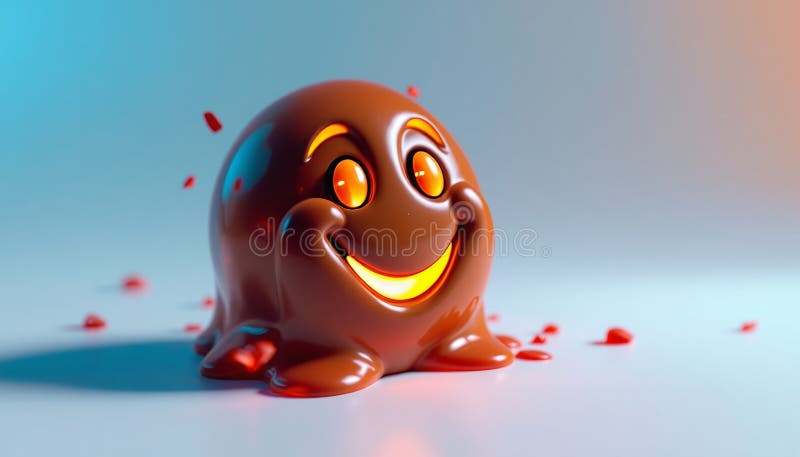 Topniejąca czekolada Halloween Emoticon royalty ilustracja