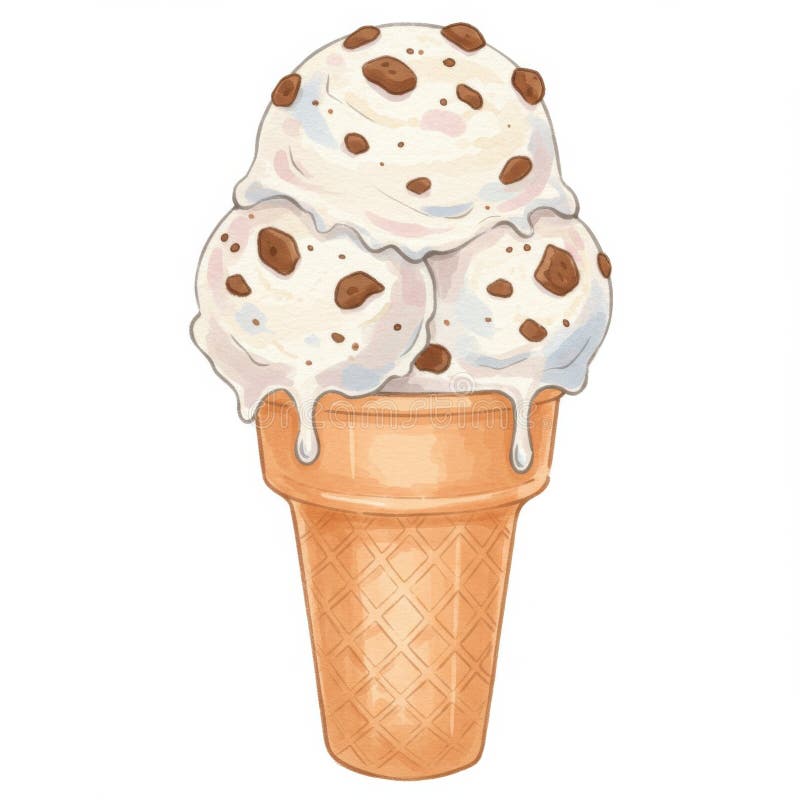 Topniejący Czekoladowy Klon Lodowy ilustracji