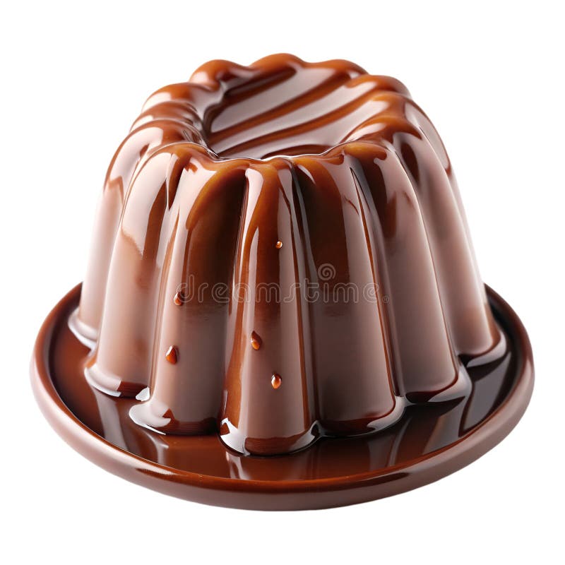 Topnienie czekolady pudding na białym tle ilustracja wektor